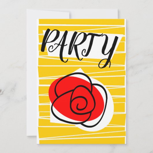 Party Einladung der spanischen Rose (Vorderseite)