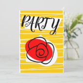 Party Einladung der spanischen Rose (Stehend Vorderseite)