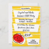 Party Einladung der spanischen Rose (Rückseite)