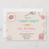 Party Einladung der Strickkunst (Vorderseite)