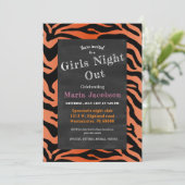 Party Einladung der Tiger-Streifen-Tafel (Stehend Vorderseite)