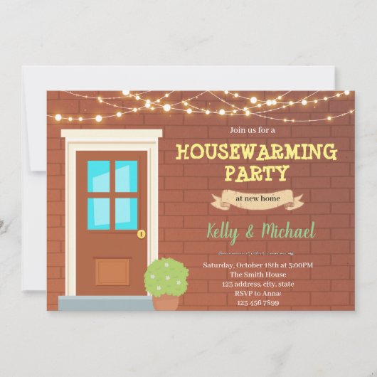 Party Einladung der Türwärmung (Vorderseite)