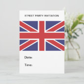Party Einladung der Union Jack Street (Stehend Vorderseite)