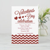 Party Einladung der Valentinstag (Stehend Vorderseite)