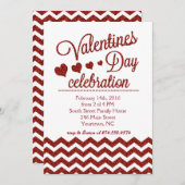 Party Einladung der Valentinstag (Vorne/Hinten)