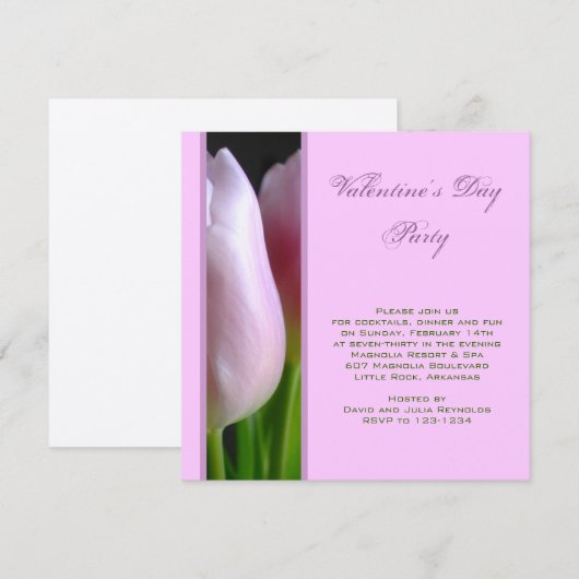 Party Einladung der Valentinstag (Vorne/Hinten)