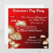 Party Einladung der Valentinstag (Vorne/Hinten)