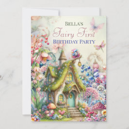 Party Einladung der verzauberten Blume Fairy Fores