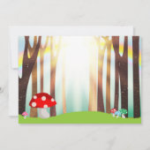 Party Einladung der verzauberten Waldweide (Rückseite)