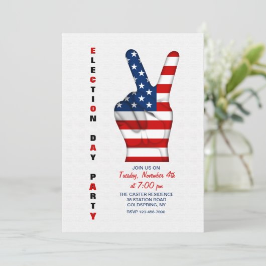 Party Einladung der Wahlen (Stehend Vorderseite)
