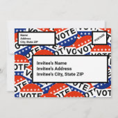Party Einladung der Wahlnacht (Rückseite)