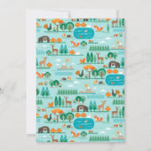 Party Einladung der Waldtiere (Rückseite)