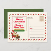 Party Einladung der Weihnachtspostkarte (Vorne/Hinten)