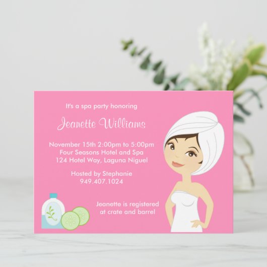 Party Einladung der Wellness-Center (Stehend Vorderseite)