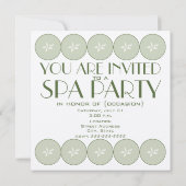 Party Einladung der Wellness-Center (Rückseite)