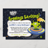 Party Einladung der Weltraumforschung - Weltraumpl (Vorne/Hinten)