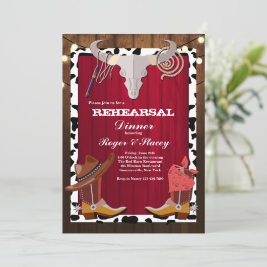 Party Einladung der Western (Stehend Vorderseite)