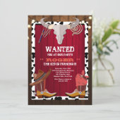 Party Einladung der Western (Stehend Vorderseite)