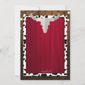 Party Einladung der Western (Rückseite)