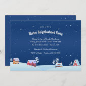 Party Einladung der Winternachbarschaft (Vorne/Hinten)