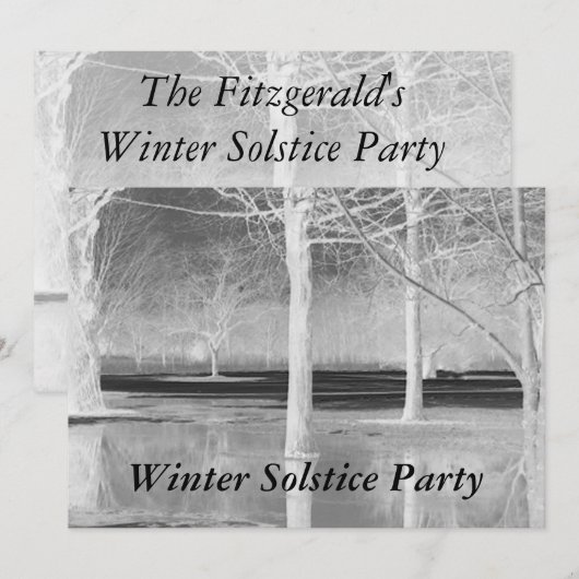 Party Einladung der Wintersonne (Vorne/Hinten)