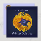 Party Einladung der Wintersonne (Vorne/Hinten)