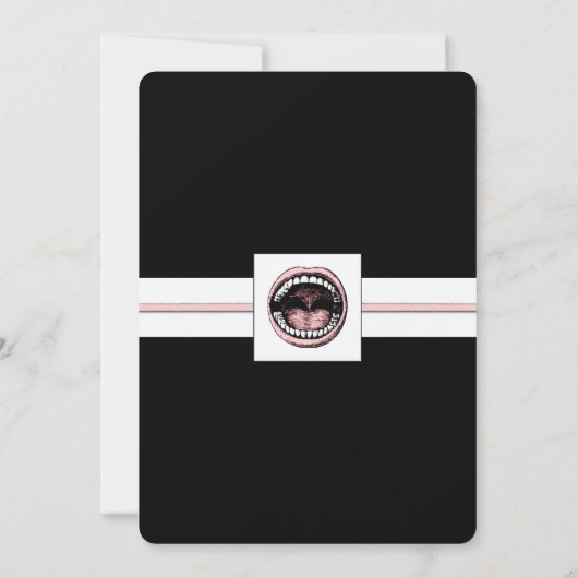 Party Einladung der Zahnarztschule (Rückseite)