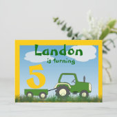 Party Einladung der Zugmaschine: Alter im Herz (Stehend Vorderseite)