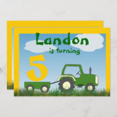 Party Einladung der Zugmaschine: Alter im Herz (Vorne/Hinten)