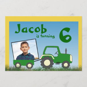 Party Einladung der Zugmaschine: Foto im Herz