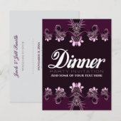Party Einladung des Abendessens Postkarte (Vorne/Hinten)