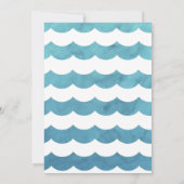 Party Einladung des Aquarellpools (Rückseite)