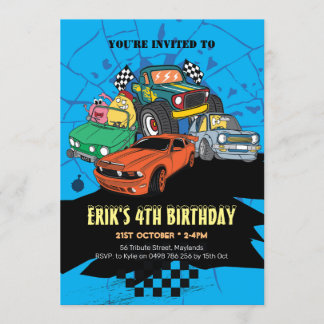 Party Einladung des Autos, Geburtstagsveranstaltun