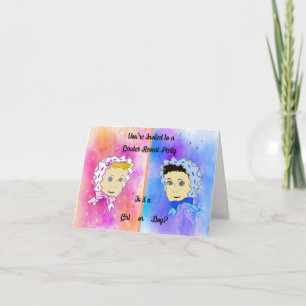 Party Einladung des Babygeschlechts