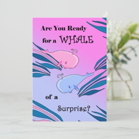 Party Einladung des Babygeschlechts (Stehend Vorderseite)