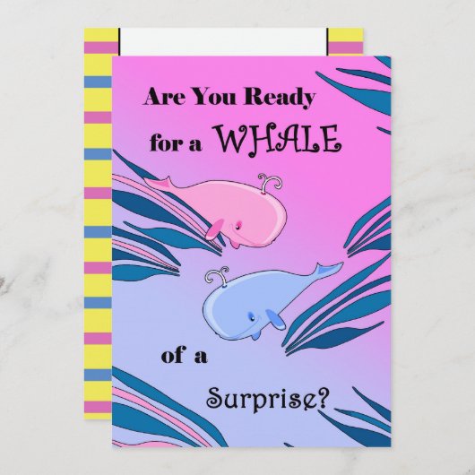 Party Einladung des Babygeschlechts (Vorne/Hinten)