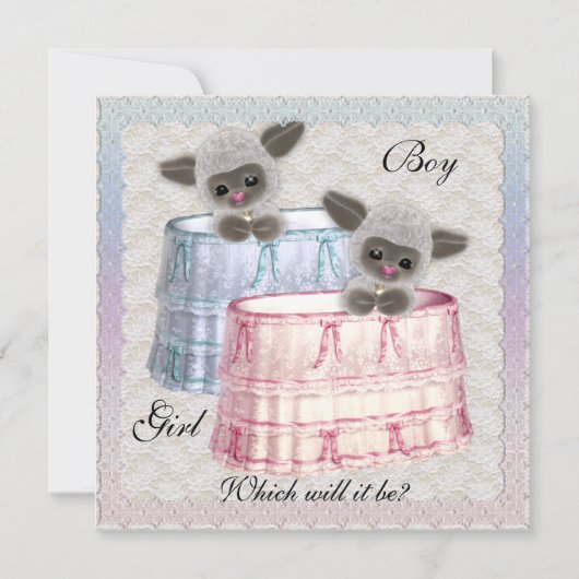 Party Einladung des Babygeschlechts (Vorderseite)