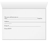 Party Einladung des Babygeschlechts Rosa und Blau (Innenansicht Horizontal (Unten))