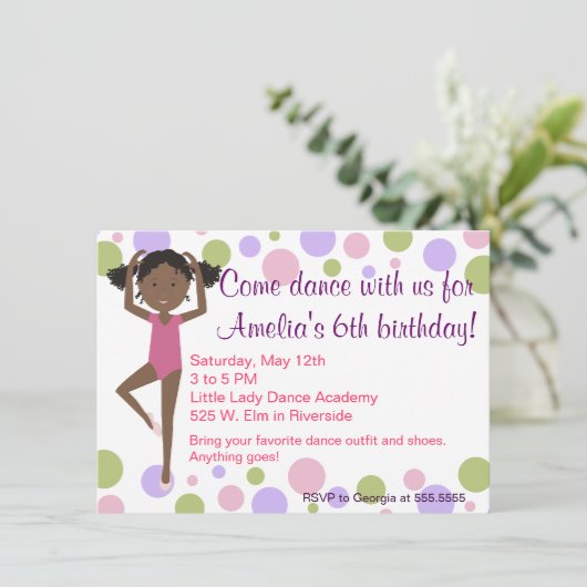 Party Einladung des Balletts (Stehend Vorderseite)