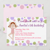 Party Einladung des Balletts (Vorne/Hinten)