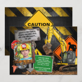 Party Einladung des Baumeisters (Vorne/Hinten)