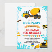 Party Einladung des Baus (Vorne/Hinten)