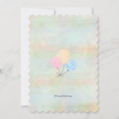 Party Einladung des Blauen oder rosa Geschlechts (Rückseite)