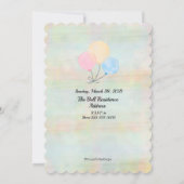 Party Einladung des Blauen oder rosa Geschlechts (Rückseite)