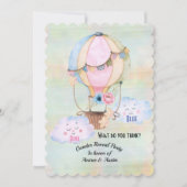 Party Einladung des Blauen oder rosa Geschlechts (Vorderseite)