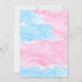 Party Einladung des Blauen und rosa Geschlechts (Rückseite)