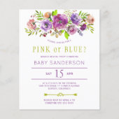 Party Einladung des Blumenkindergeschlechts (Vorderseite)