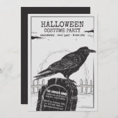 Party Einladung des Crow Halloween-Kostüms (Vorne/Hinten)