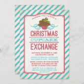 Party Einladung des Cupcake-Austauschs (Vorne/Hinten)