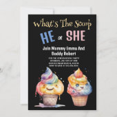 Party Einladung des Eis-Geschlechts (Vorderseite)